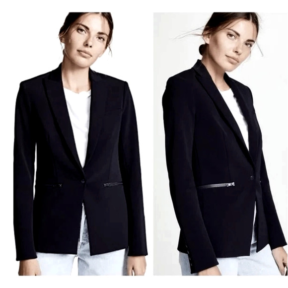 Veronica Beard Jackets & Blazers - NWT Veronica Beard 12 Iconic Scuba Dickey Jacket $645 Bi Stretch Blazer Black